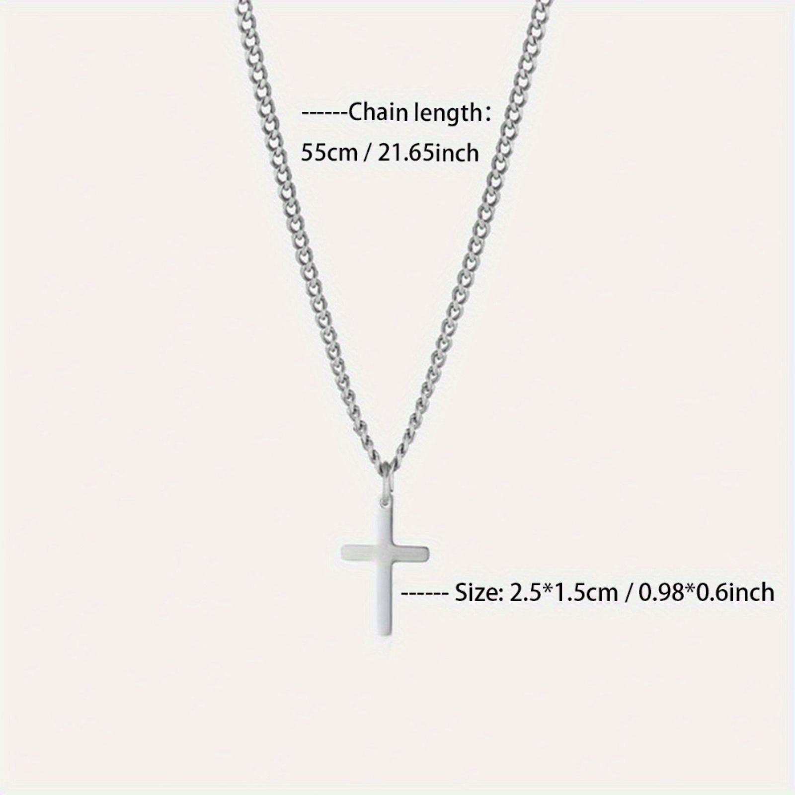 1pc Colar com Pendente Cruzado Fácil e Moderno para Homem, Presente Ideal para Namorado