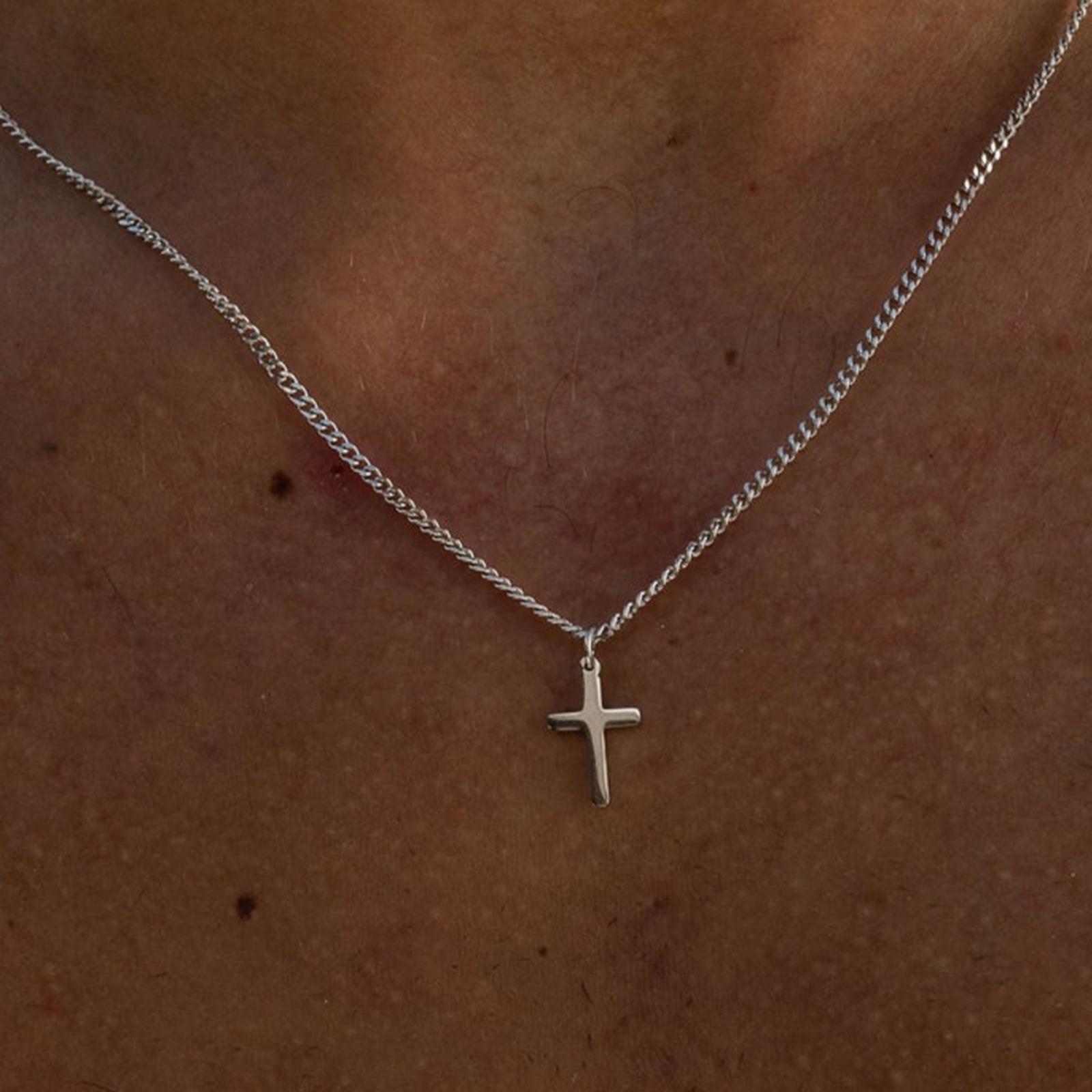 1pc Colar com Pendente Cruzado Fácil e Moderno para Homem, Presente Ideal para Namorado
