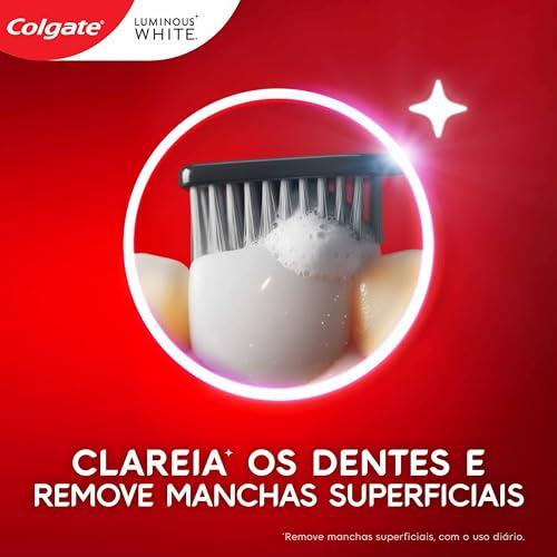 Colgate Luminous White Carvão Ativado Creme Dental Clareador, 4x70g