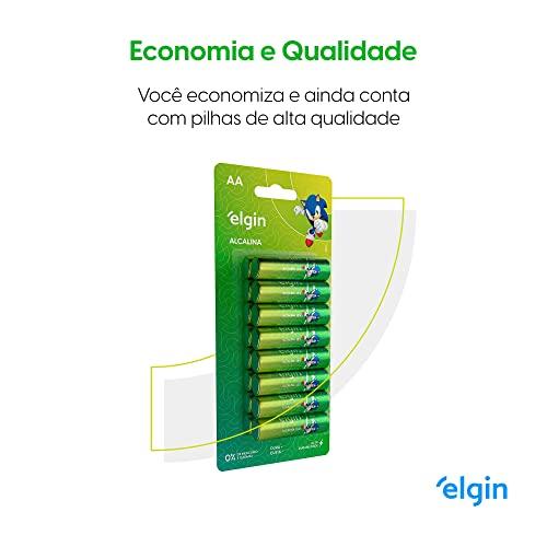 Pilha Alcalina AA com 16 unidades Elgin Comum