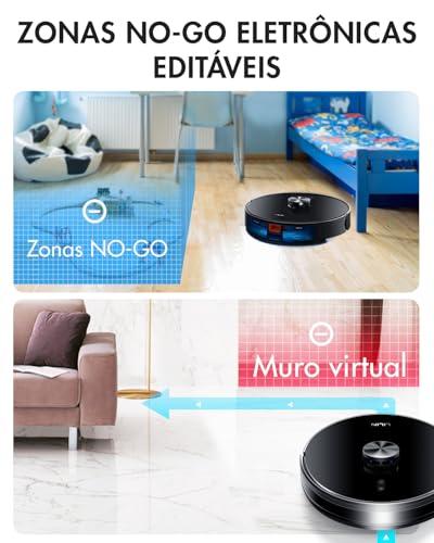 Lilin Robô Aspirador e Passa Pano X6 Mapeamento LiDAR 6500Pa 3 em 1 Bivolt