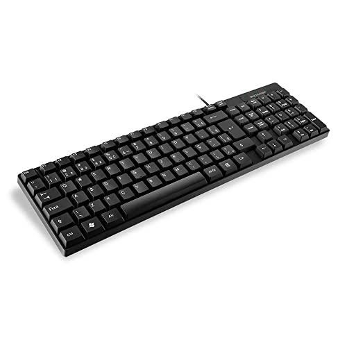 Teclado Com Fio Compacto Conexão USB Resistente Água Preto Multi - TC193