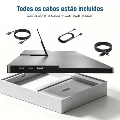 Monitor Portatil para Notebook 15.6" FHD IPS Ultra Fino 1080P