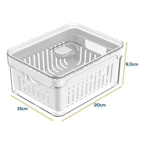 House Organizer Kit 4 Organizadores Geladeira Armário Cozinha 2,2 Litros Alimentos Vegetais