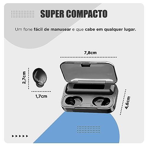 Fone de ouvido bluetooth 5.3 - Função power bank e mostrador digital