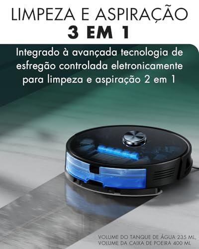 Lilin Robô Aspirador e Passa Pano X6 Mapeamento LiDAR 6500Pa 3 em 1 Bivolt