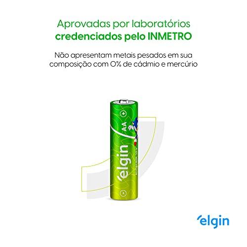 Pilha Alcalina AA com 16 unidades Elgin Comum