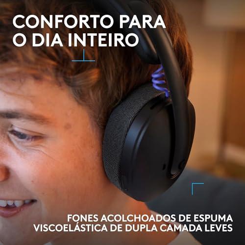 Headset Gamer Sem Fio Logitech G325, Bluetooth, Confortável, Microfone com redução de ruído, Bateria de longa duração. Compatível com PC, PlayStation, Nintendo Switch 1 e Switch 2– Preto