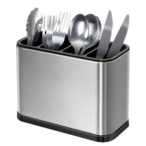 Escorredor de Talheres em Aço Inoxidável, Organizador de Utensílios de Cozinha, Suporte para Talheres, AVIBES