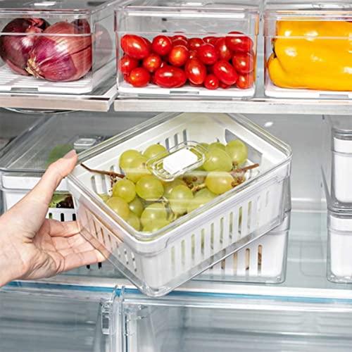 House Organizer Kit 4 Organizadores Geladeira Armário Cozinha 2,2 Litros Alimentos Vegetais