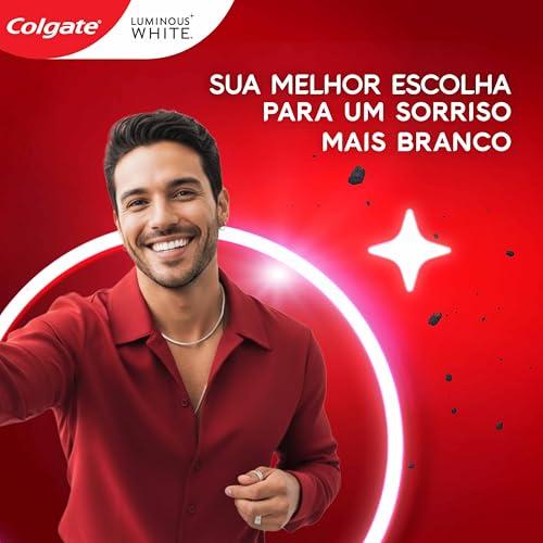 Colgate Luminous White Carvão Ativado Creme Dental Clareador, 4x70g