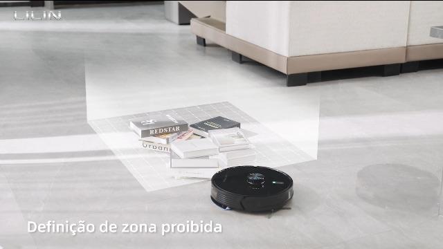 Lilin Robô Aspirador e Passa Pano X6 Mapeamento LiDAR 6500Pa 3 em 1 Bivolt