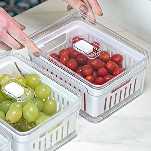 House Organizer Kit 4 Organizadores Geladeira Armário Cozinha 2,2 Litros Alimentos Vegetais