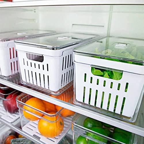 House Organizer Kit 4 Organizadores Geladeira Armário Cozinha 2,2 Litros Alimentos Vegetais