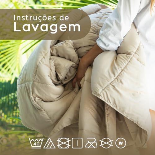 Camesa Edredom Ecopluma Toque de Pluma Casal 220x240cm - Bege, Poliéster