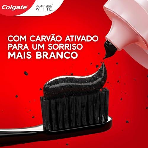 Colgate Luminous White Carvão Ativado Creme Dental Clareador, 4x70g