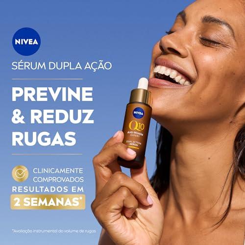 NIVEA Q10 Sérum Antissinais Expert Dupla Ação 30ml, Previne e Reduz Rugas, Renova a Pele, Tecnologia Glycostop, Hidratação Profunda