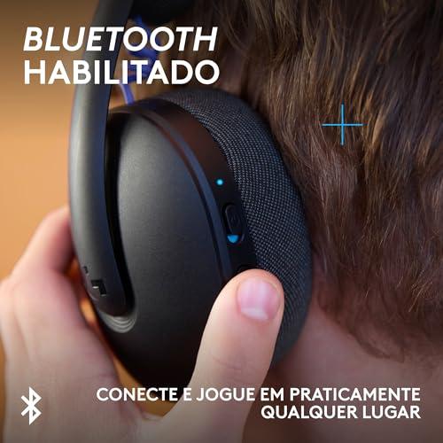 Headset Gamer Sem Fio Logitech G325, Bluetooth, Confortável, Microfone com redução de ruído, Bateria de longa duração. Compatível com PC, PlayStation, Nintendo Switch 1 e Switch 2– Preto
