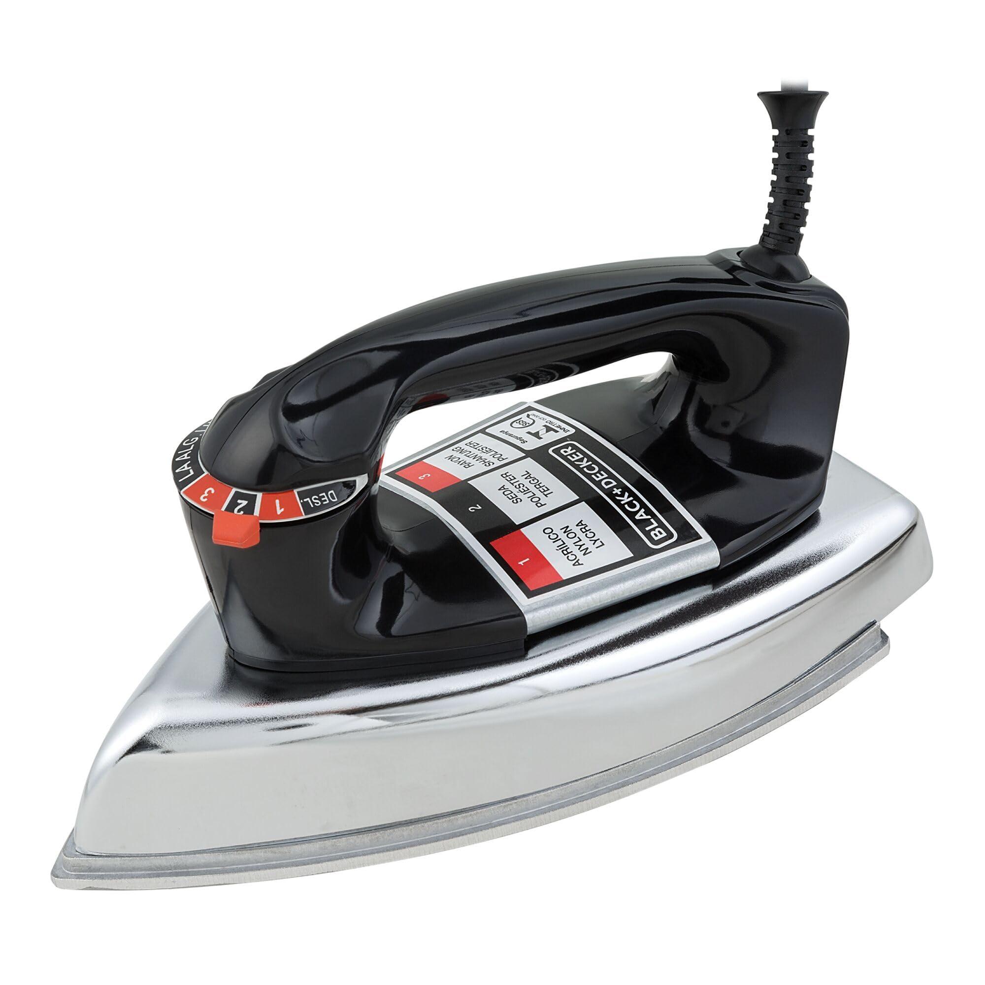 BLACK+DECKER Ferro de Passar Roupa a Seco VFA1110TM2 1100W Preto 110V