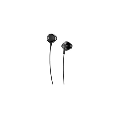 PHILIPS Fone de Ouvido com Microfone TAUE101BK/00, Com fio de 1,2 metros, intra-auricular, Preto