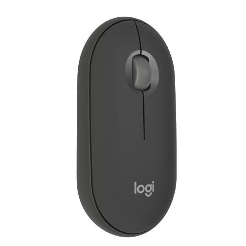 Mouse sem fio Logitech Pebble 2 M350s com Clique Silencioso, Design Slim Ambidestro, Conexão Bluetooth e Pilha Inclusa - Grafite