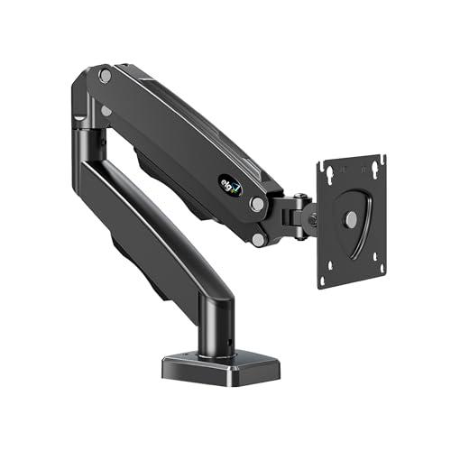 ELG F80N Suporte Articulado de Mesa, Pistão a Gás, Design Compacto e Retrátil, Ergonômico, Monitores 17'' a 35'', 2kg a 9kg, Preto