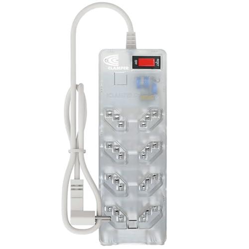 Filtro de Linha iCLAMPER Energia 8 com Proteção contra Surtos Elétricos (DPS), 8 Tomadas, 3 Pinos, 10 Amperes para PC, Notebook, Monitor, Impressora, PS