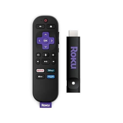 Roku Streaming Stick HD 2025 - Dispositivo de streaming para TV HD/FHD com controle remoto por comando de voz compatível com Alexa, Siri e Google