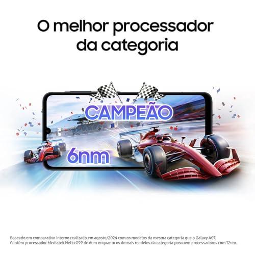 Celular Samsung Galaxy A07 128GB, 4GB, Câm. 50MP, Tela 6.7"- Preto