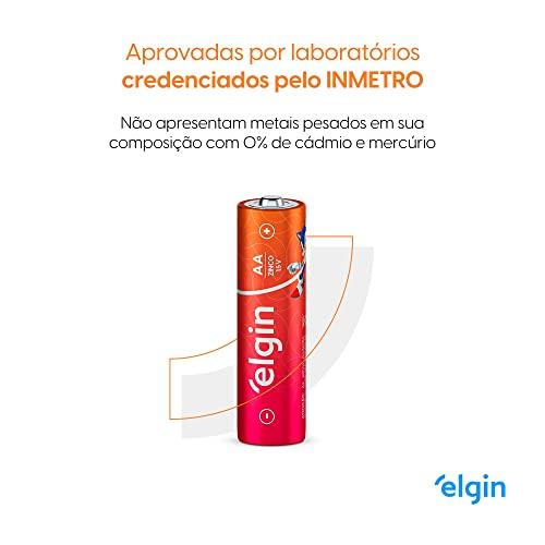 Caixa de Pilha AA com 40 unidades Elgin Palito - Tubo, Zinco