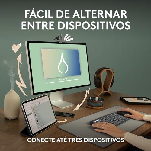 Mouse sem fio Logitech Pebble 2 M350s com Clique Silencioso, Design Slim Ambidestro, Conexão Bluetooth e Pilha Inclusa - Grafite
