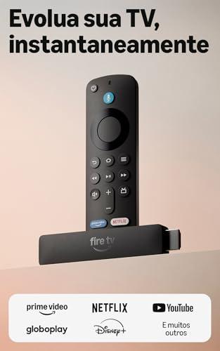 Amazon Fire TV Stick HD (modelo mais recente), Controle Remoto por Voz com Alexa, alimentado pela TV