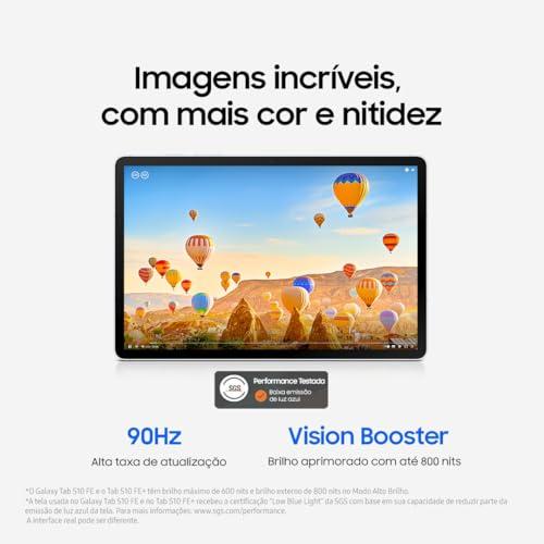 Tablet Samsung Galaxy Tab S10 FE, Cinza, 128GB, 8GB RAM, Tela Imersiva de 10.9" 90Hz, Câmera Traseira de 13MP