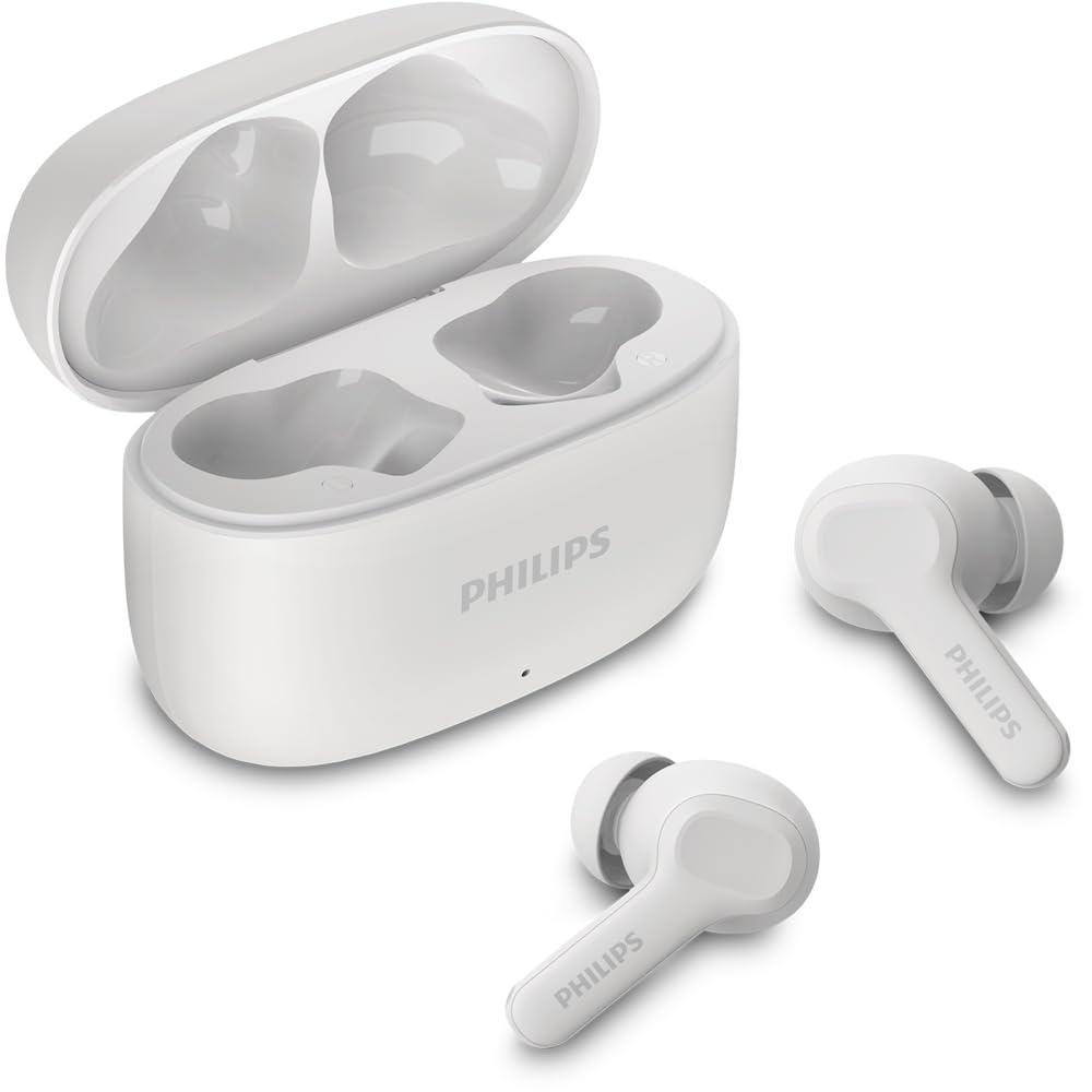 PHILIPS Fone de Ouvido Sem Fio TWS TAT1109WT/00, Bluetooth, Com Microfone, Até 24 horas de bateria, Branco