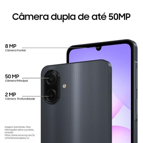 Celular Samsung Galaxy A07 128GB, 4GB, Câm. 50MP, Tela 6.7"- Preto