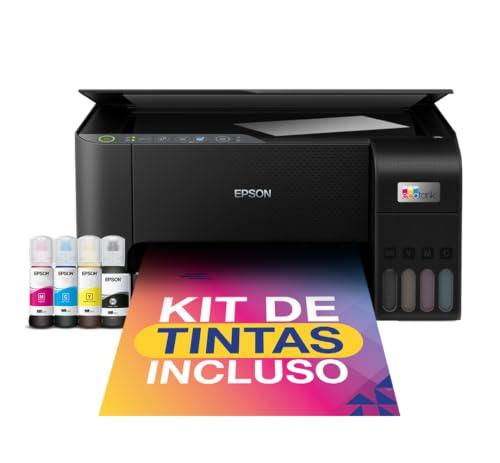 EPSON Multifuncional EcoTank L3250 - Tanque de Tinta Colorida, Wi-Fi Direct, USB, Bivolt, Preto