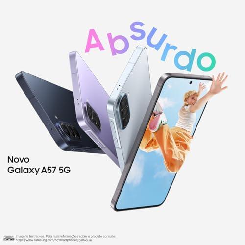 Celular Samsung Galaxy A57 5G 128GB, 8GB RAM, Câmera Tripla de até 50MP OIS, Selfie de 12MP, IP68, Tela Super AMOLED 6.7", NFC