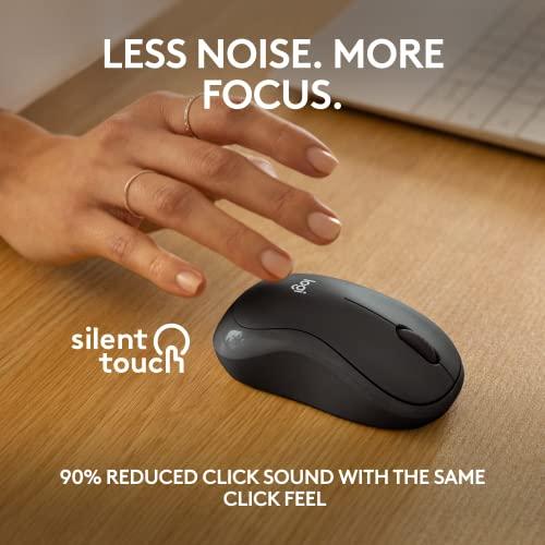 Mouse Sem Fio Logitech M240 com Conexão Bluetooth, Clique Silencioso, Design Ambidestro Compacto, Bateria de 18 Meses