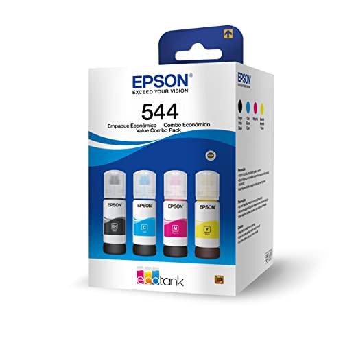 EPSON Kit de garrafas de tintas originais Epson, Magenta, Amarelo, Ciano, Compacto, T544520-BR