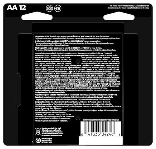 Duracell Pilha Optimum AA Pequena Com 12 Unidades – Dura até 30x Mais – Ideal para Controle Xbox, Brinquedos e Lanternas