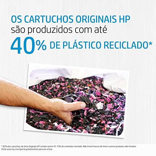 Cartucho de Tinta HP 664 Preto Original (F6V29AB) Para Impressora Deskjet 2136, 2676, 3776, 5076, 527