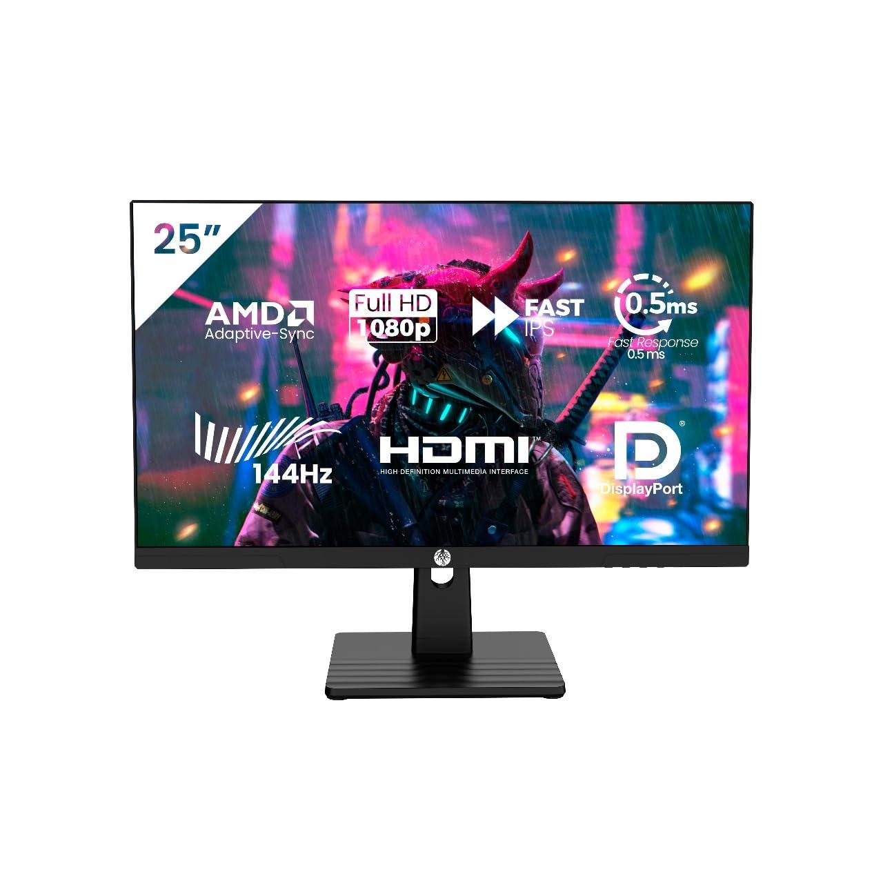 Haiz Monitor Gamer 25' 144hz 0.5ms 1920x1080 Adaptative Sync FHD HDMI/DP IPS VESA