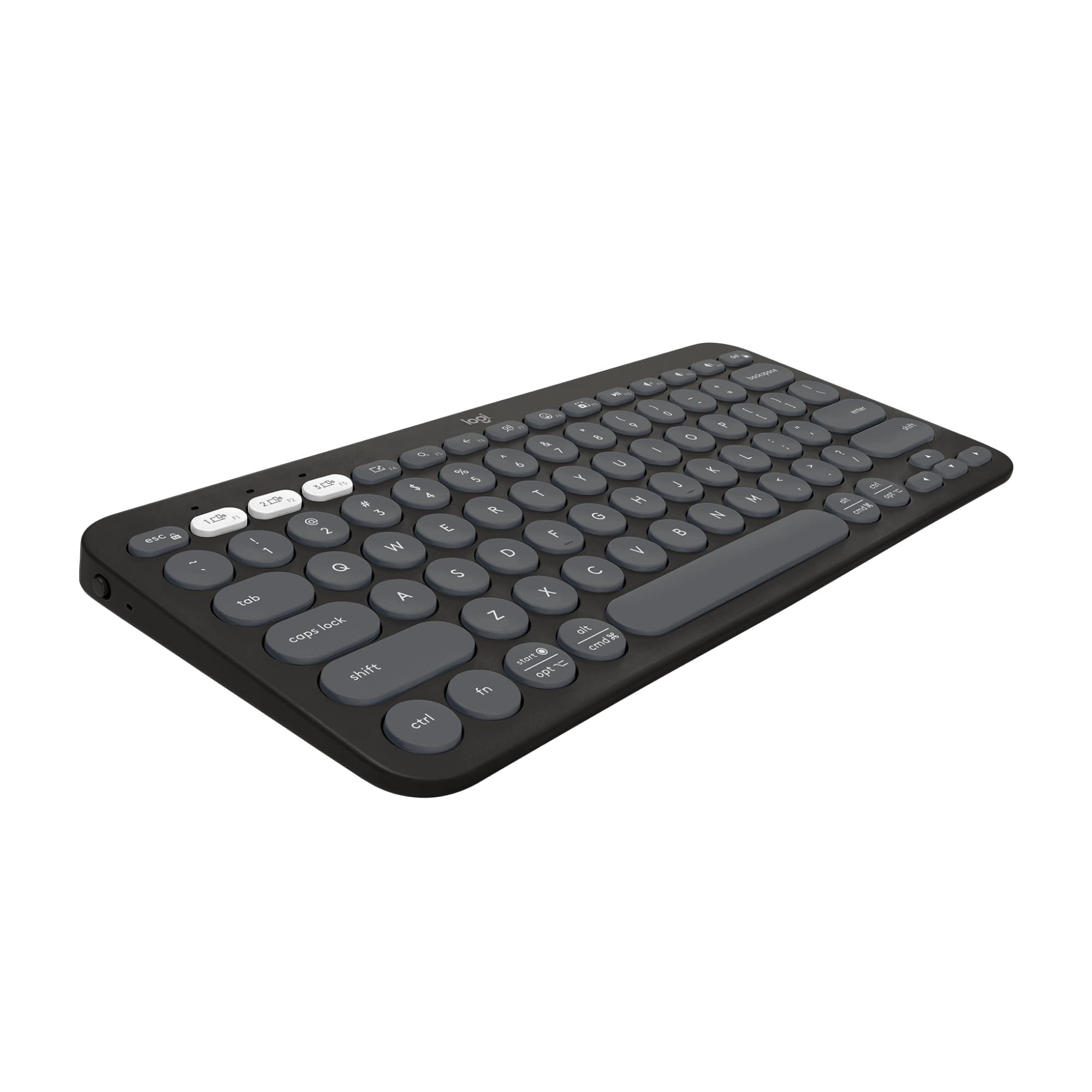 Teclado sem fio Logitech Pebble Keys 2 K380s com Conexão Bluetooth Easy-Switch e Pilha Inclusa