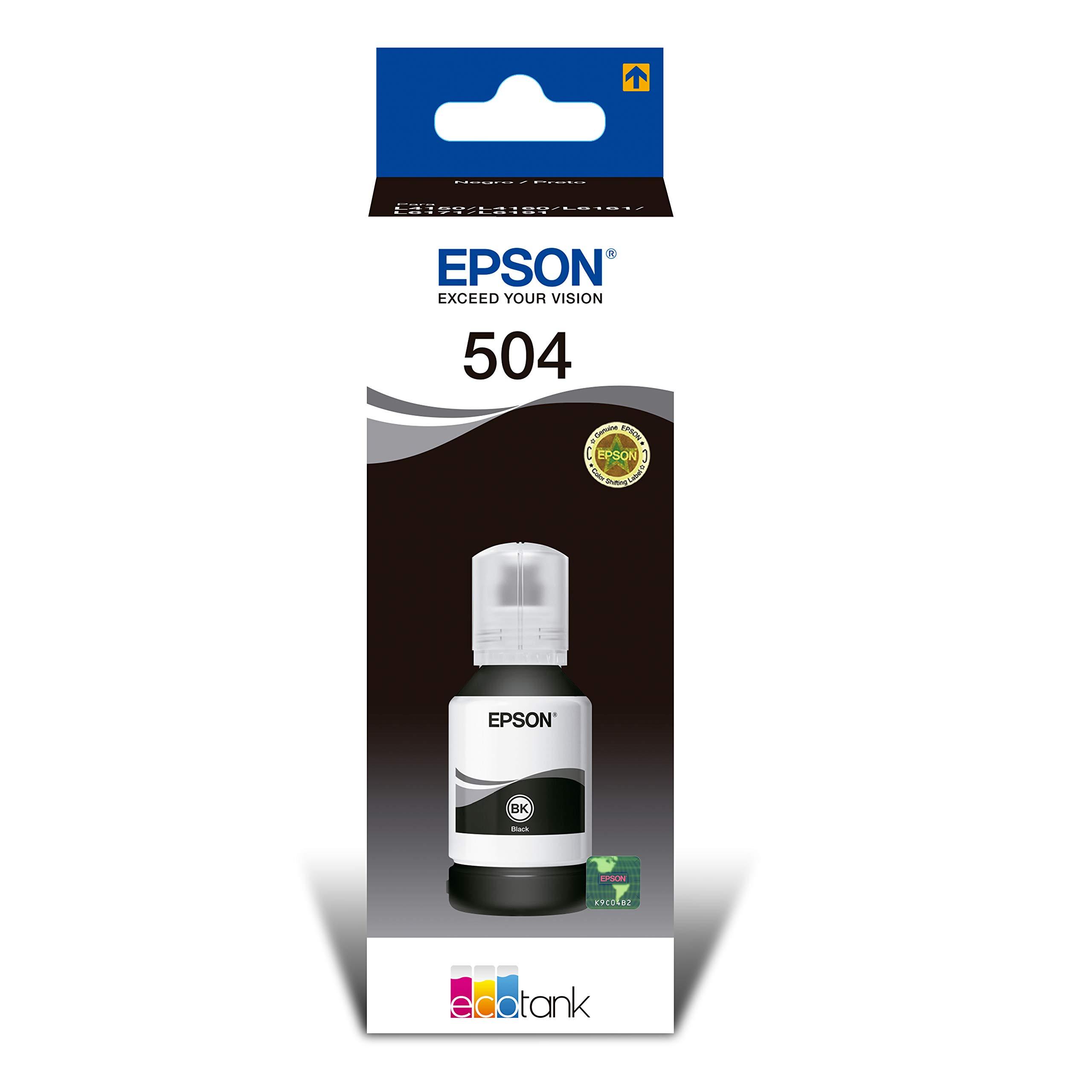 Garrafa de Tinta Original Epson EcoTank T504 Preto - T504122