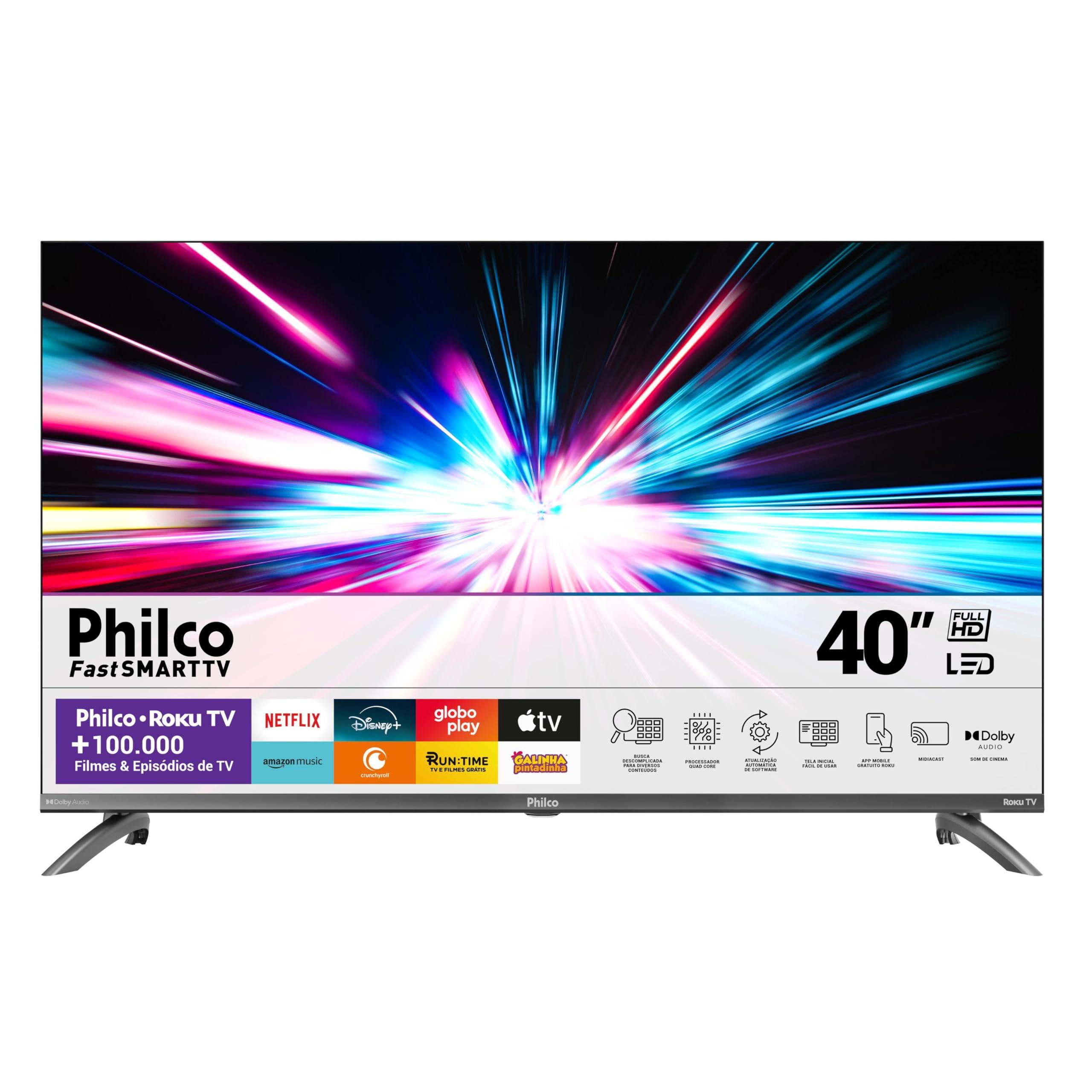 Smart TV 40” Philco Roku TV LED Dolby Audio PTV40M9GR2CGB