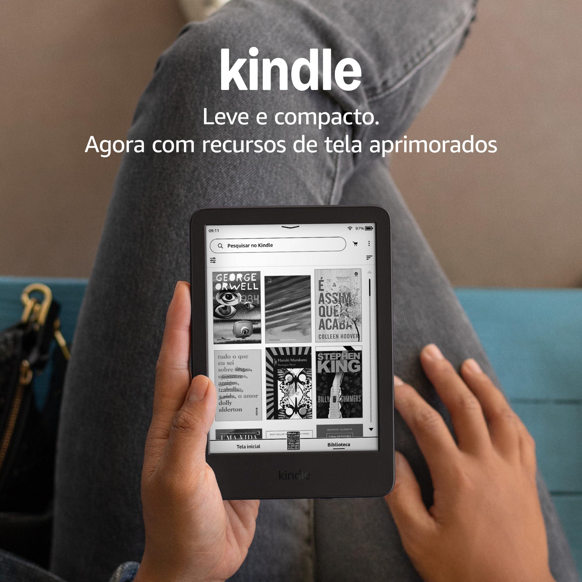 Kindle 16 GB (Geração mais recente) - Leve e compacto, com tela antirreflexo, trocas de página mais rápidas, luz frontal ajustável