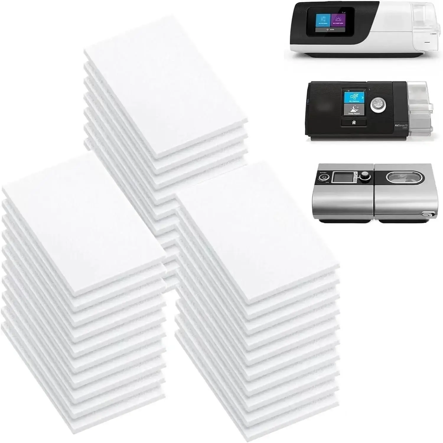 Filtros CPAP Universais 30 Peças Compatíveis Com Resmed Airsense 10 Aircurve 10 Série S9