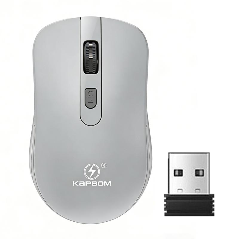 Mouse Gamer Sem Fio para Escritório com Iluminação LED Vermelha, Mouse com Rastreamento, Sem Fio 2.4GHz, Alcance de 10m